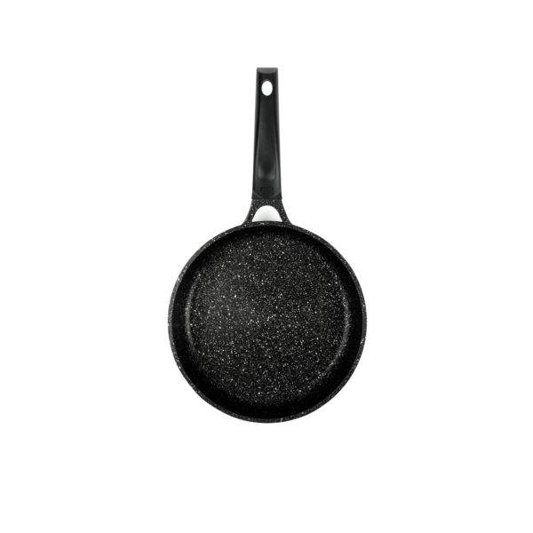 Non Stick Black Frying Pan Ceramic Marble Coated For Gas Electric